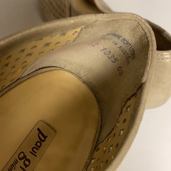 Paul Green Cream Sparkling Heeled Slip On Shoes Size 8 - Picture 12 of 17